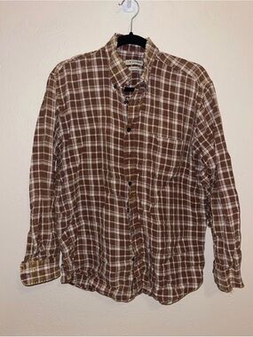 Urban Outfitters Urban Renewal A.W. Dunmore Brown Plaid Flannel Shirt XL